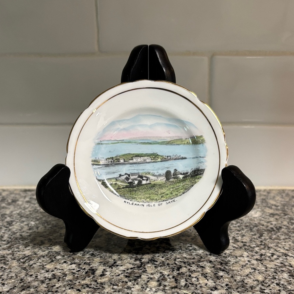 Butter Pat Plate with Gold Trim